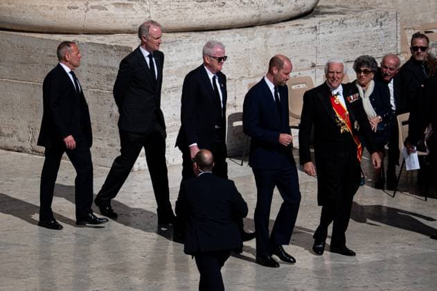 Funeral Takes Place For Pope Francis Prince William of Wales arrives for the late Pope Francis funeral ceremony at St. Peter s Square in The Vatican on April 26, 2025. Vatican City Vatican  Copyright: xMassimoxValicchiax originalFilename: valicchia-notitle250426_npCZ1.jpg