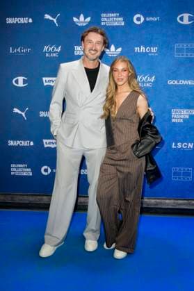 Alfred Enzensberger and Stephanie Davis at the ABOUT YOU Fashionmania by AYFW in the Uber Eats Music Hall Berlin, 25 04 2025 Foto:xM.xBehrensx xFuturexImagex about_you_5414