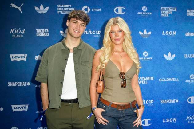 Jacob Bixenman with company at the ABOUT YOU Fashionmania by AYFW in the Uber Eats Music Hall Berlin, 25 04 2025 Foto:xM.xBehrensx xFuturexImagex about_you_5475