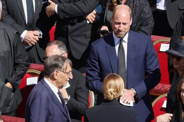 April 26, 2025, Vatican City, VATICAN CITY: President of Italian Senate Ignazio La Russa, Britain s William, the Prince of Wales, and Italian Prime Minister Giorgia Meloni attend the funeral Mass of Pope Francis in Saint Peter s Square in Vatican City, 26 April 2025. Pope Francis passed away on Easter Monday, 21 April 2025, at the age of 88..ANSA FABIO FRUSTACI.(funerali, esequie, messa) Vatican City VATICAN CITY - ZUMAa110 20250426_zaf_a110_085 Copyright: xFabioxFrustacix