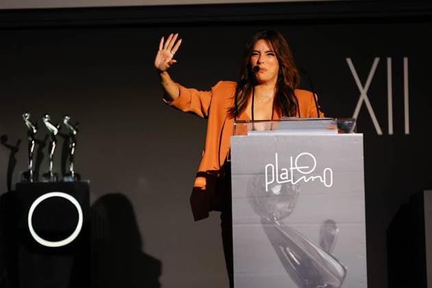 Eva Longoria receives the Platinum of Honor Award 2025 Eva Longoria at the presentation of the Platinum of Honor Award 2025 at the Palacio Municipal Ifema Madrid on April 26, 2025 in Madrid Spain EVA LONGORIA PLATINUM OF HONOR AWARD FAMOUS EVENT Antonio Gutié Madrid Madrid Madrid Spain  Copyright: xAntonioxGutiÃ rrezx 6677889
