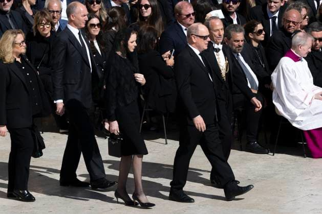 Monaco s Princess Charlene and Prince Albert arrive for the Esequial Mass of the Pope Francis at St. Peter s square, Vatican City, April 26, 2025. AndreaxStaccioli