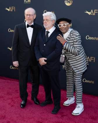 AFI Life Achievement Award Ceremony Honoring Francis Ford Coppola 26 April 2025 - Hollywood, California - (L-R) Ron Howard, George Lucas and Spike Lee. AFI Life Achievement Award Ceremony Honoring Francis Ford Coppola at TCL Chinese Theatre. Photo Credit: Billy Bennight AdMedia Hollywood California United States EDITORIAL USE ONLY  Copyright: xx BillyxBennightx admphotostwo928326