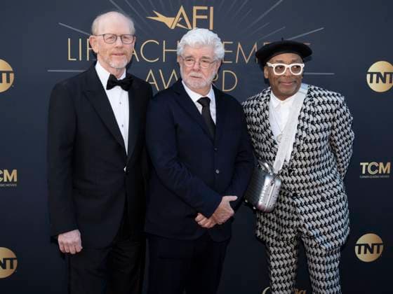 AFI Life Achievement Award Ceremony Honoring Francis Ford Coppola 26 April 2025 - Hollywood, California - (L-R) Ron Howard, George Lucas and Spike Lee. AFI Life Achievement Award Ceremony Honoring Francis Ford Coppola at TCL Chinese Theatre. Photo Credit: Billy Bennight AdMedia Hollywood California United States EDITORIAL USE ONLY  Copyright: xx BillyxBennightx admphotostwo928414