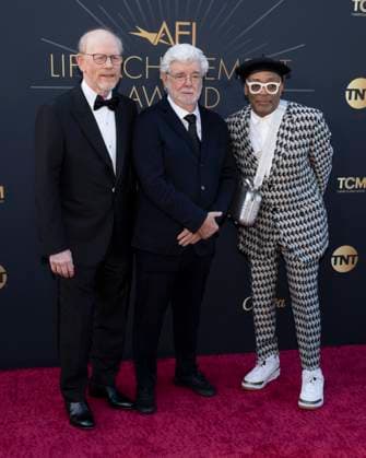 AFI Life Achievement Award Ceremony Honoring Francis Ford Coppola 26 April 2025 - Hollywood, California - (L-R) Ron Howard, George Lucas and Spike Lee. AFI Life Achievement Award Ceremony Honoring Francis Ford Coppola at TCL Chinese Theatre. Photo Credit: Billy Bennight AdMedia Hollywood California United States EDITORIAL USE ONLY  Copyright: xx BillyxBennightx admphotostwo928420