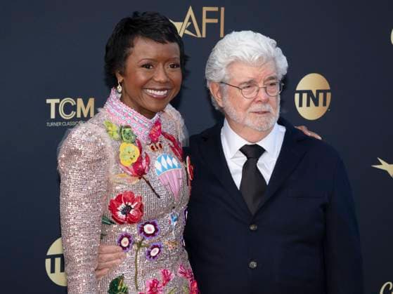 April 26, 2025, Hollywood, California, USA: Mellody Hobson and George Lucas attend the AFI Life Achievement Award Ceremony Honoring Francis Ford Coppola. Hollywood USA - ZUMAb173 20250426_aap_b173_006 Copyright: xBillyxBennightx