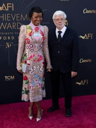 April 26, 2025, Hollywood, California, USA: Mellody Hobson and George Lucas attend the AFI Life Achievement Award Ceremony Honoring Francis Ford Coppola. Hollywood USA - ZUMAb173 20250426_aap_b173_081 Copyright: xBillyxBennightx