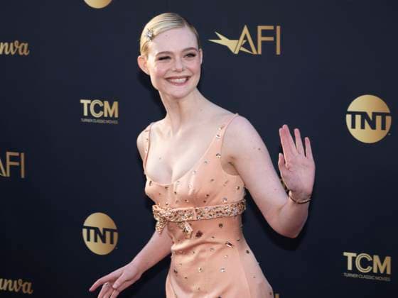 April 26, 2025, Hollywood, California, USA: Elle Fanning attends the AFI Life Achievement Award Ceremony Honoring Francis Ford Coppola. Hollywood USA - ZUMAb173 20250426_aap_b173_090 Copyright: xBillyxBennightx