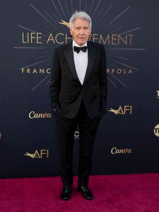 April 26, 2025, Hollywood, California, USA: Harrison Ford attends the AFI Life Achievement Award Ceremony Honoring Francis Ford Coppola. Hollywood USA - ZUMAb173 20250426_aap_b173_117 Copyright: xBillyxBennightx