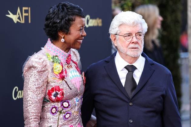 50th Annual AFI Life Achievement Award 2025 Honoring Francis Ford Coppola Mellody Hobson Lucas and husband George Lucas arrive at the 50th Annual AFI (American Film Institute) Life Achievement Award Honoring Francis Ford Coppola held at the Dolby Theatre in Hollywood, Los Angeles, California, United States. Dolby Theatre, Hollywood, Los Angeles, California, USA California United States  Copyright: xImagexPressxAgencyx originalFilename: collin-50thannu250427_np6VK.jpg