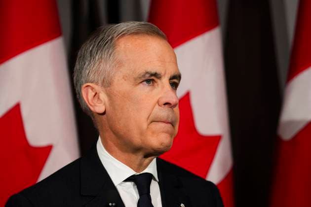 April 27, 2025, Hamilton, Ontario, Canada: Prime Minister Mark Carney delivers a statement in Hamilton, Ont., on Sunday, April 27, 2025, regarding the incident at the Lapu Lapu Day block party in Vancouver. Hamilton Canada  - ZUMAc35_ 20250427_zaf_c35_006 Copyright: xSeanxKilpatrickx