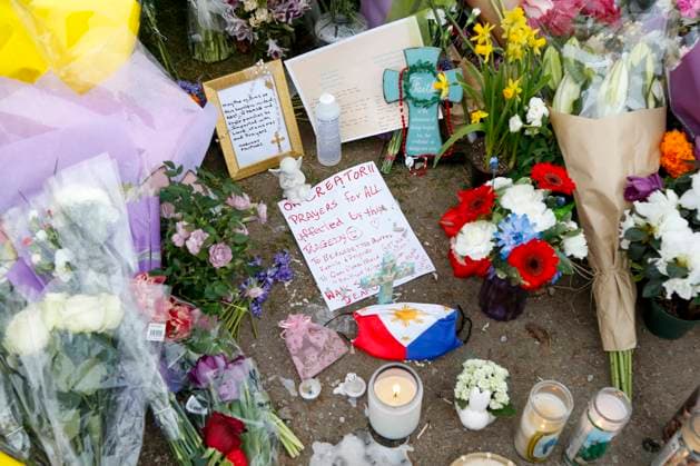 Tragic Car Incident at Vancouver Filipino Festival Kills 11 - Canada A flower memorial is seen near the scene where a car drove into a crowd of people during the Lapu Lapu Festival on April 27, 2025, in Vancouver, Canada. Police said a 30-year-old man drove his car into a crowd at a Filipino street festival, killing at least eleven people and injuring multiple others. Photo by Tomaz Jr Pximages ABACAPRESS.COM Vancouver Vancouver, BC Canada  Copyright: xPXxImages ABACAx