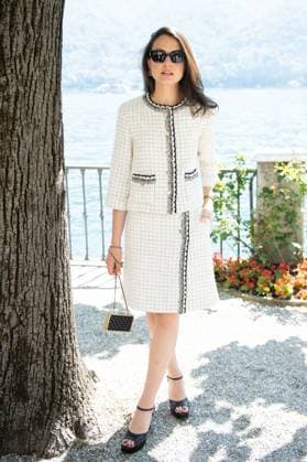 Chanel Cruise 2025 Fashion Show Front Row - Como Romana Maggiora Vergano attending the Chanel Cruise 2025 fashion show at Villa D Este in Como, Italy, on April 29, 2025. Photo by Aurore Marechal ABACAPRESS.COM Como Italy  Copyright: xMarechalxAurore ABACAx