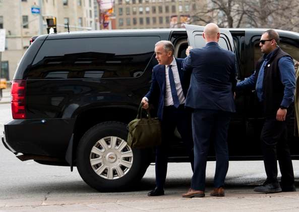 April 29, 2025, Ottawa, On, CAN: Canadian Prime Minister Mark Carney arrives at the Office of the Prime Minister and Privy Council, the morning after the Liberal Party won the Canadian federal election, in Ottawa on Tuesday, April 29, 2025. Ottawa CAN  - ZUMAc35_ 20250429_zaf_c35_029 Copyright: xJustinxTangx