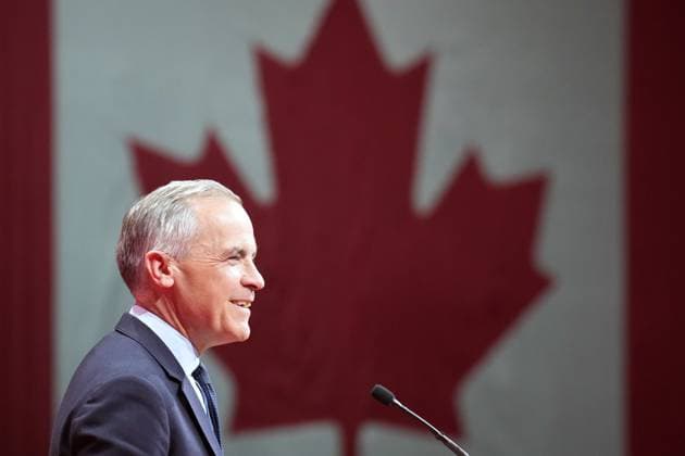 April 29, 2025, Ottawa, On, CANADA: Canadian Prime Minister Mark Carney addresses supporters at his campaign headquarters on election night in Ottawa, Tuesday, April 29, 2025. Ottawa CANADA  - ZUMAc35_ 20250429_zaf_c35_030 Copyright: xNathanxDenettex