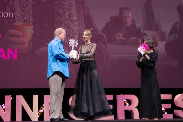 Cannes International Series Festival Canneseries, Preisverleihung Prizes Ceremony of The 8th Canneseries Festival - Cannes Anders Baasmo wins the ‘BEST PERFORMANCE’ prize for ‘A BETTER MAN’ during the Prizes ceremony of the 8th Canneseries Festival, in Cannes. Cannes, France on April 29, 2025. Photo by Shootpix ABACAPRESS.COM Cannes Provence-Alpes-Cote d Azur France  Copyright: xShootpix ABACAx