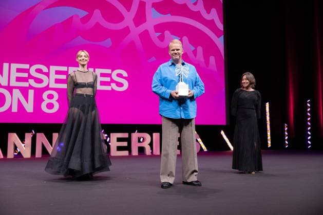 Cannes International Series Festival Canneseries, Preisverleihung Prizes Ceremony of The 8th Canneseries Festival - Cannes Anders Baasmo wins the ‘BEST PERFORMANCE’ prize for ‘A BETTER MAN’ during the Prizes ceremony of the 8th Canneseries Festival, in Cannes. Cannes, France on April 29, 2025. Photo by Shootpix ABACAPRESS.COM Cannes Provence-Alpes-Cote d Azur France  Copyright: xShootpix ABACAx
