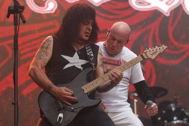 SÃO PAULO, SP - 02.05.2025: BANGERS OPEN AIR 2025 - The band Armored Saint performs this Friday (02) during the first day of the Bangers Open Air festival held in São Paulo at Memorial da América Latina, west of the capital, between May 2nd and 4th, 2025. x2730574x  YurixMurakami