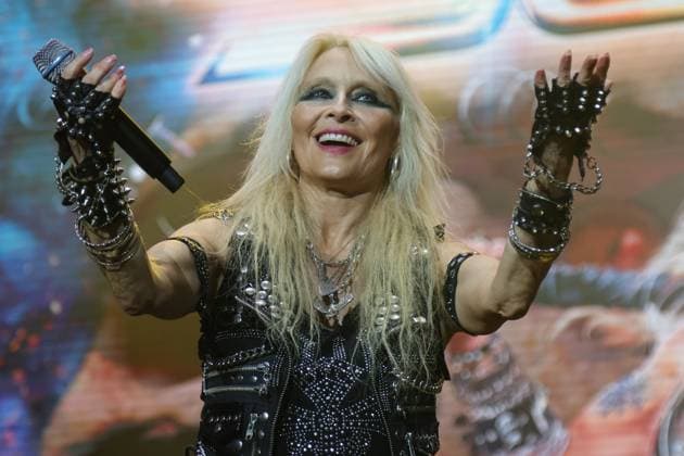 SÃO PAULO, SP - 02.05.2025: BANGERS OPEN AIR 2025 - German singer Doro Pesch performs this Friday (02) during the first day of the Bangers Open Air festival held in São Paulo at Memorial da América Latina, west of the capital, between May 2nd and 4th, 2025. x2730751x  YurixMurakami
