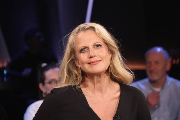 Barbara Schöneberger hosts the NDR Talk Show, photo session on 30 4 2025 before the broadcast on 2 5 2025 in the 3 program of NDR television, television studio Hamburg Lokstedt