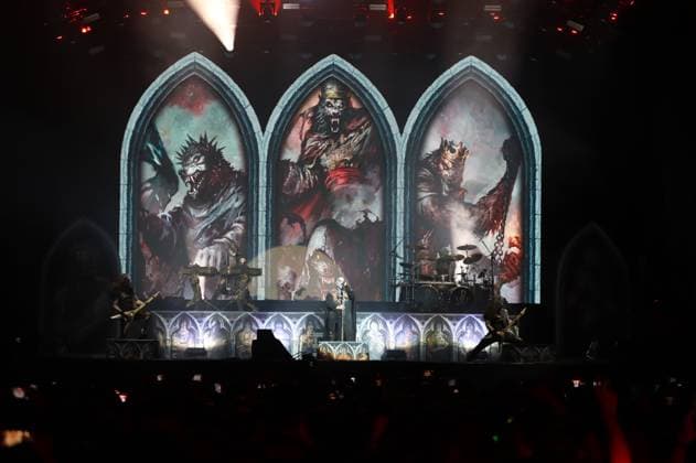Musikfestival Bangers Open Air in Sao Paulo, Powerwolf RECORD DATE NOT STATED Power Wolf Band Performance at Bangers Open Air Sao paulo (sp), 03 05 2025 - bangers open air festival sp - performance by the band power wolf during the second day of bangers open air, the biggest metal festival in the country, held this saturday (03), at the memorial of latin america, in the city of sao paulo. (Foto: Fabricio Bomjardim Thenews2 imago images) Power Wolf Band Performance at Bangers Open Air  Copyright: xFabricioxBomjardimx
