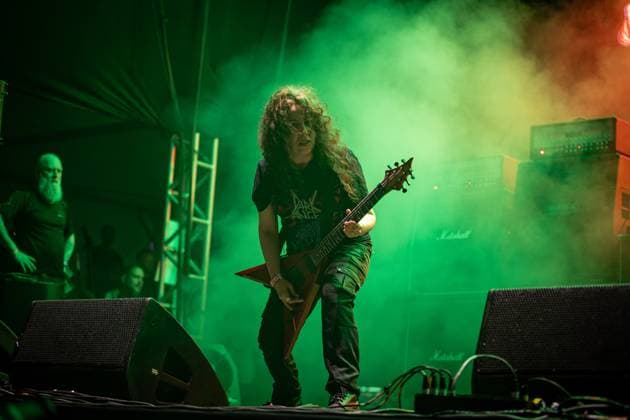 SÃO PAULO, SP - 03.05.2025: BANGERS OPEN AIR 2025 - American trash metal band Dark Angel performs this Saturday (03) during the second day of the Bangers Open Air festival held in São Paulo at Memorial da América Latina, west of the capital, between May 2nd and 4th, 2025. x2731705x  EmersonxSantos