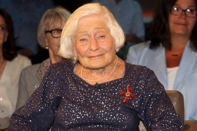 Irene Butter, née Hasenberg Holocaust survivor as a guest on the NDR talk show from the NDR 3 studio on 04 05 2025 in Hamburg Hamburg Germany