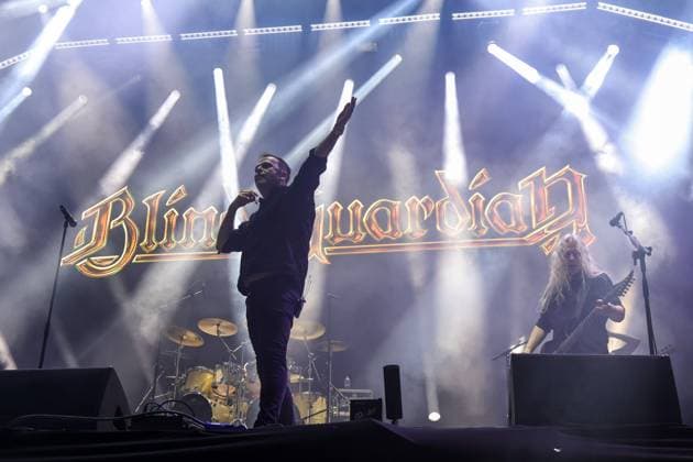 SÃO PAULO, SP - 04.05.2025: BANGERS OPEN AIR 2025 - The German band Blind Guardian performs this Sunday (04) during the second day of the Bangers Open Air festival held in São Paulo at Memorial da América Latina, west of the capital, between May 2nd and 4th, 2025. x2732299x  YurixMurakami