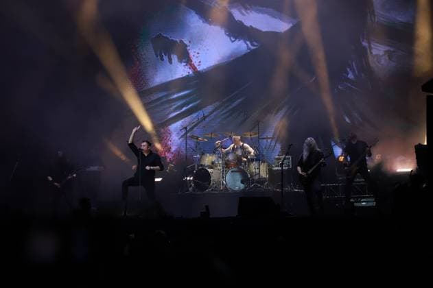 RECORD DATE NOT STATED Blind guardian toca no bangers open air Sao paulo (sp), 04 05 2025 - bangers open air festival sp - blind guardian performance during the last day of bangers open air, the biggest metal festival in brazil, held this sunday (04), at the memorial of latin america, in the west zone of the city of sao paulo. (Foto: Fabricio Bomjardim Thenews2 imago images) Blind guardian toca no bangers open air  Copyright: xFabricioxBomjardimx