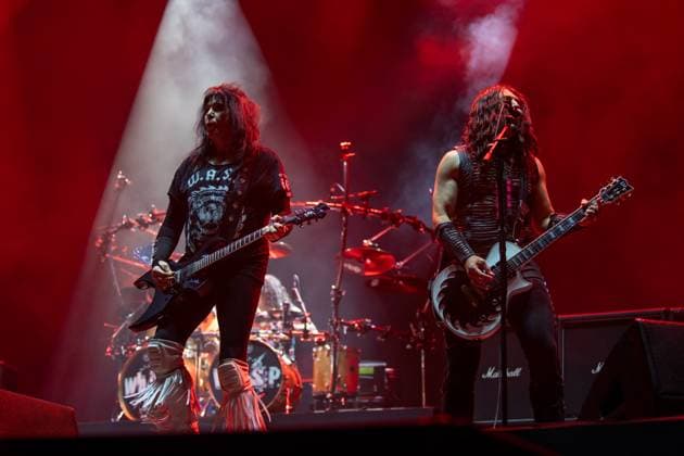 SÃO PAULO, SP - 04.05.2025: BANGERS OPEN AIR 2025 - American heavy metal band WASP performs this Sunday (04) during the third and final day of the Bangers Open Air festival. The band currently features Blackie Lawless (vocals, rhythm guitar, bass, keyboard), Doug Blair, (lead guitar, backing vocals), Mike Duda (bass, backing vocals) and Aquiles Priester, (Drums). The Festival was held in São Paulo at the Memorial da América Latina, west of the capital, between May 2nd and 4th, 2025. x2732433x  EmersonxSantos
