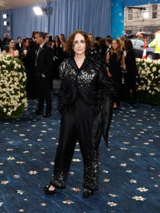Nicole Phelps arrives on the red carpet at the 2025 Met Gala celebrating the opening of Superfine: Tailoring Black Style at The Metropolitan Museum of Art on Monday, May 5, 2025 in New York City.  NYP20250505511 JOHNxANGELILLO