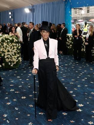 Tiffany Raja arrives on the red carpet at the 2025 Met Gala celebrating the opening of Superfine: Tailoring Black Style at The Metropolitan Museum of Art on Monday, May 5, 2025 in New York City.  NYP20250505514 JOHNxANGELILLO