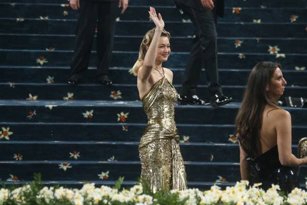 May 5, 2025, New York, New York, USA: May 5, 2025: Gigi Hadid arrives at the 2035 Met Gala in New York City New York USA - ZUMAh16_ 20250505_zaf_h16_001 Copyright: xDanxHerrickx