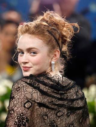 Sadie Sink arrives on the red carpet at the 2025 Met Gala celebrating the opening of Superfine: Tailoring Black Style at The Metropolitan Museum of Art on Monday, May 5, 2025 in New York City.  NYP20250505105 JOHNxANGELILLO