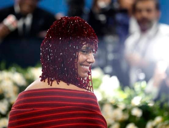 Alicia Keys arrives on the red carpet at the 2025 Met Gala celebrating the opening of Superfine: Tailoring Black Style at The Metropolitan Museum of Art on Monday, May 5, 2025 in New York City.  NYP20250505127 JOHNxANGELILLO