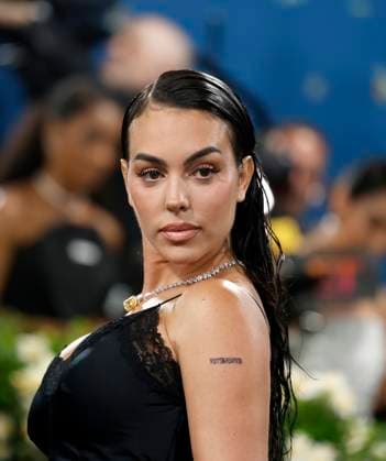 Georgina Rodríguez arrives on the red carpet at the 2025 Met Gala celebrating the opening of Superfine: Tailoring Black Style at The Metropolitan Museum of Art on Monday, May 5, 2025 in New York City.  NYP20250505130 JOHNxANGELILLO