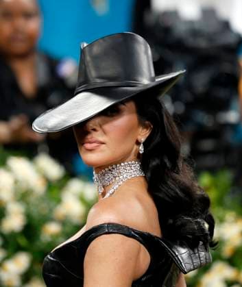 Kim Kardashian arrives on the red carpet at the 2025 Met Gala celebrating the opening of Superfine: Tailoring Black Style at The Metropolitan Museum of Art on Monday, May 5, 2025 in New York City.  NYP20250505142 JOHNxANGELILLO