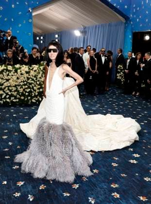 Vera Wang arrives on the red carpet at the 2025 Met Gala celebrating the opening of Superfine: Tailoring Black Style at The Metropolitan Museum of Art on Monday, May 5, 2025 in New York City.  NYP20250505188 JOHNxANGELILLO