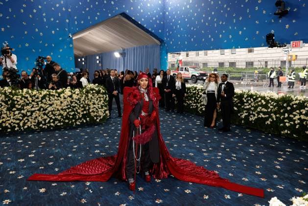Teyana Taylor arrives on the red carpet at the 2025 Met Gala celebrating the opening of Superfine: Tailoring Black Style at The Metropolitan Museum of Art on Monday, May 5, 2025 in New York City.  NYP20250505501 JOHNxANGELILLO