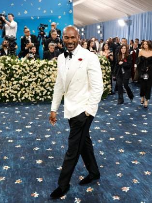 Tyson Beckford arrives on the red carpet at the 2025 Met Gala celebrating the opening of Superfine: Tailoring Black Style at The Metropolitan Museum of Art on Monday, May 5, 2025 in New York City.  NYP20250505560 JOHNxANGELILLO