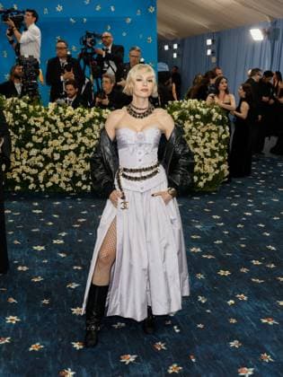 Angèle arrives on the red carpet at the 2025 Met Gala celebrating the opening of Superfine: Tailoring Black Style at The Metropolitan Museum of Art on Monday, May 5, 2025 in New York City.  NYP20250505602 JOHNxANGELILLO