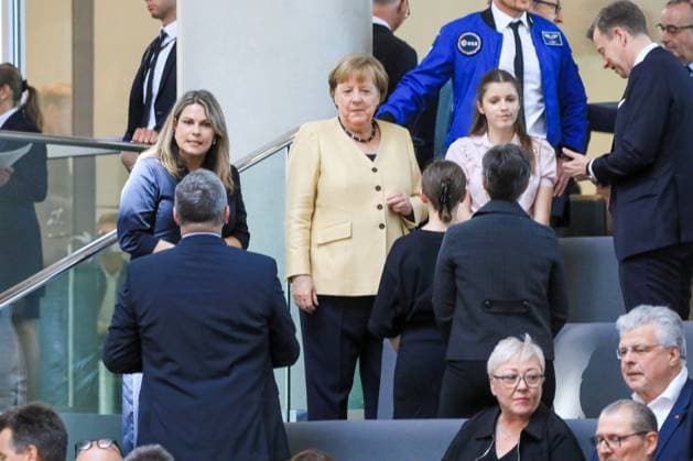 News Themen der Woche KW19 News Bilder des Tages 2. Bundestagssitzung und Debatte in Berlin Berlin, 6.5.2025 Angela Merkel bei der 2. Bundestagssitzung im Bundestag in Berlin Berlin Deutschland *** 2 Bundestag session and debate in Berlin Berlin, 6 5 2025 Angela Merkel at the 2 Bundestag session in the Bundestag in Berlin Berlin Germany Copyright: xMatthiasxGränzdörferx