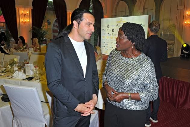 Europa Park EAGLES Golf Cup Bülent Ceylan and Auma Obama on the occasion of the Europa Park EAGLES Golf Cup on 05 05 2025 at Europapark Rust 20250505MWI040771