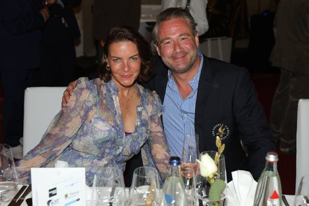 Europa Park Eagles Charity Golfcup 2025 Singer Sasha with wife Julia Röntgen on the occasion of the Gala Evening Europa Park Eagles Charity Golfcup 2025 on 05 05 2025 Hotel Colosseo, Rust, Baden Württemberg, Germany