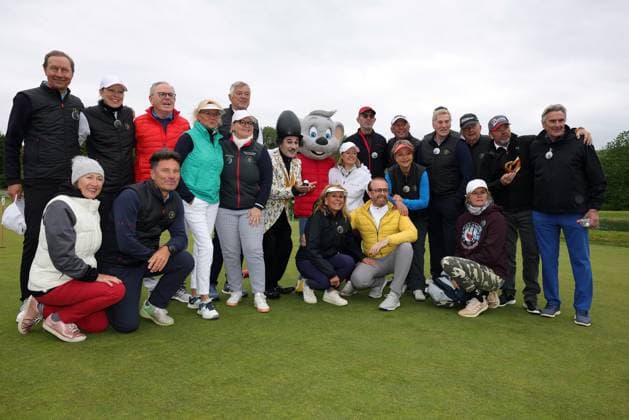Europa Park Eagles Charity Golfcup 2025 Ireen Sheer, Ross Antony and participants of the Europa Park Eagles Charity Golfcup 2025 Europa Park Eagles Charity Golfcup 2025 on 05 05 2025 on the 18 hole course of the Europa Park Golfclub Breisgau e V Baden Württemberg, Germany
