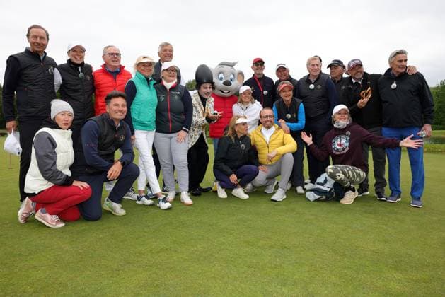 Europa Park Eagles Charity Golfcup 2025 Ireen Sheer, Ross Antony and participants of the Europa Park Eagles Charity Golfcup 2025 Europa Park Eagles Charity Golfcup 2025 on 05 05 2025 on the 18 hole course of the Europa Park Golfclub Breisgau e V Baden Württemberg, Germany
