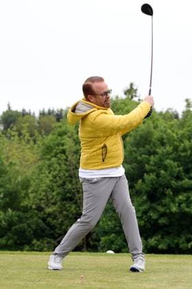 Europa Park Eagles Charity Golfcup 2025 Ross Antony playing golf Europa Park Eagles Charity Golfcup 2025 on 05 05 2025 on the 18 hole course of the Europa Park Golfclub Breisgau e V Baden Württemberg, Germany