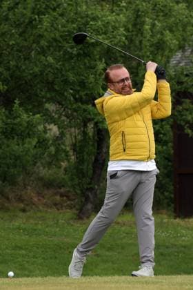 Europa Park Eagles Charity Golfcup 2025 Ross Antony teeing off Europa Park Eagles Charity Golfcup 2025 on 05 05 2025 on the 18 hole course of the Europa Park Golfclub Breisgau e V Baden Württemberg, Germany