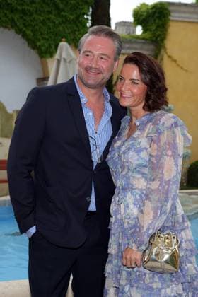 Europa Park Eagles Charity Golfcup 2025 Singer Sasha with wife Julia Röntgen Europa Park Eagles Charity Golfcup 2025 on 05 05 2025 Hotel Colosseo, Rust, Baden Württemberg, Germany