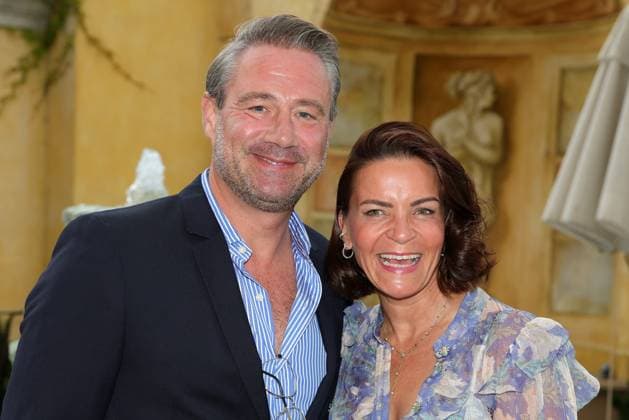 Europa Park Eagles Charity Golfcup 2025 Singer Sasha with wife Julia Röntgen Europa Park Eagles Charity Golfcup 2025 on 05 05 2025 Hotel Colosseo, Rust, Baden Württemberg, Germany